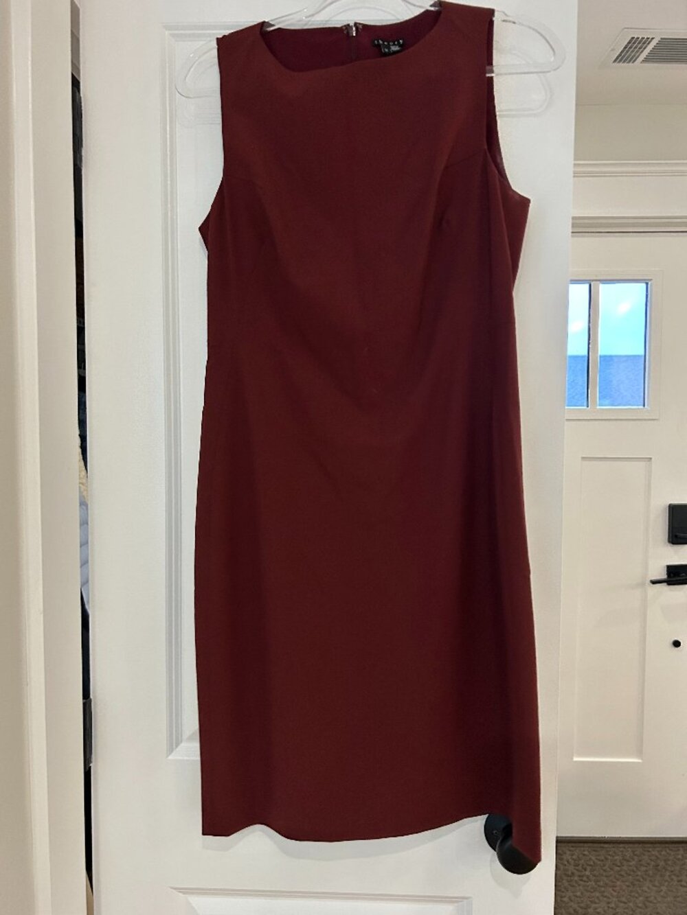 Theory Betty 2B Wool Blend Suit Dress in Deep Cherry